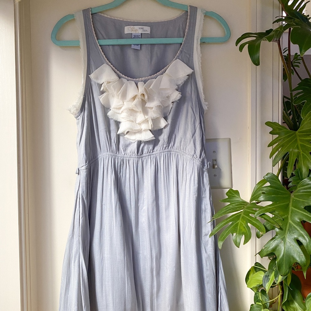 Toni Lili Blue Ruffle Dress
